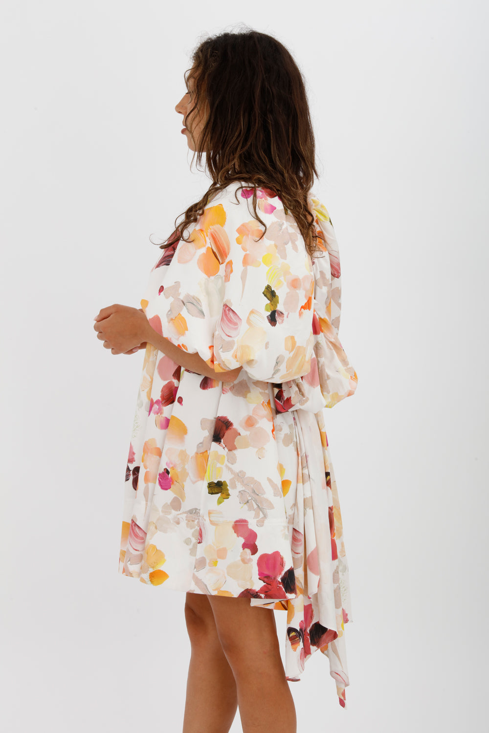 AJE Dassia Puff Sleeve Mini Dress Floral Print Size 10 - Miranda's