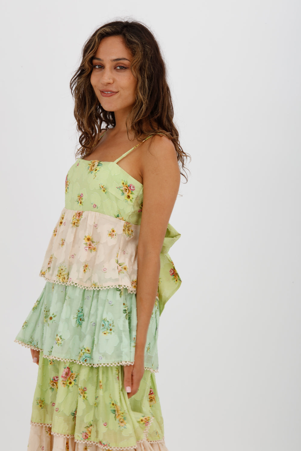 Alemais Clementine Tiered Maxi Dress Multi Floral Size 10 - Miranda's