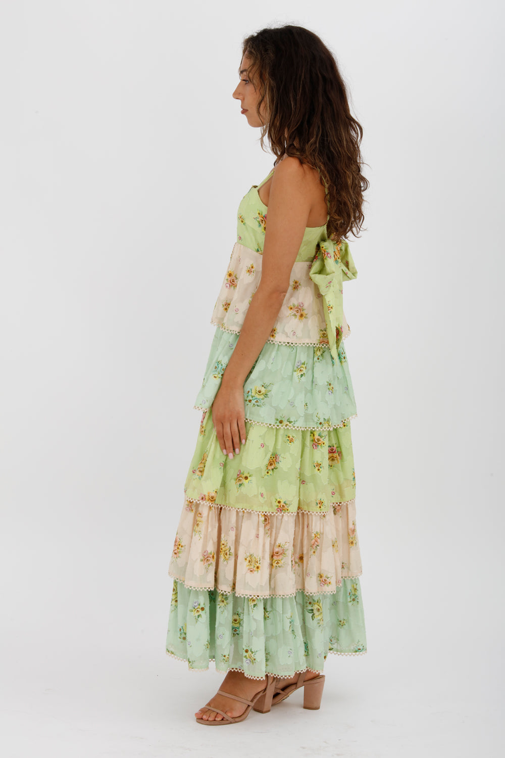 Alemais Clementine Tiered Maxi Dress Multi Floral Size 10 - Miranda's