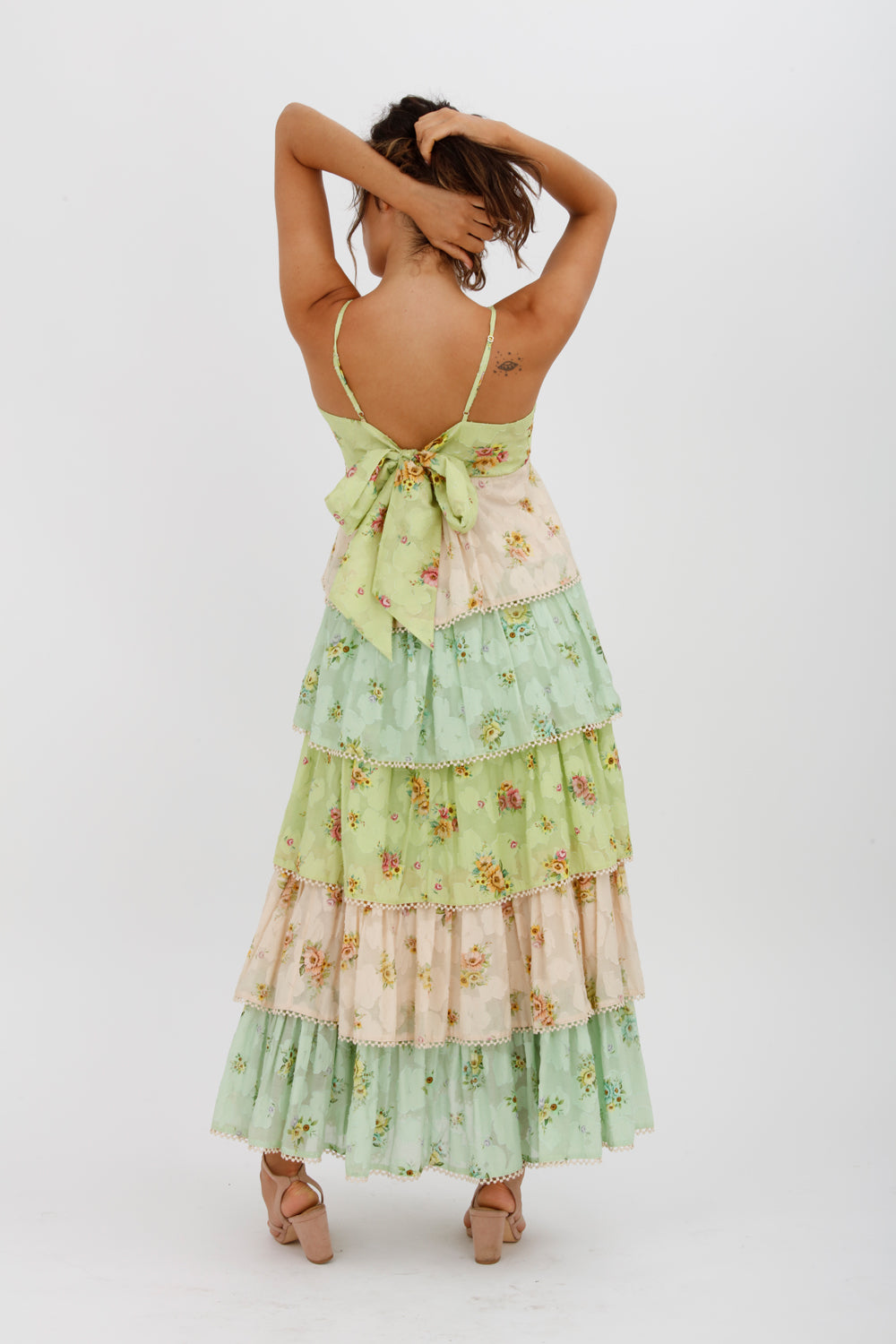 Alemais Clementine Tiered Maxi Dress Multi Floral Size 10 - Miranda's