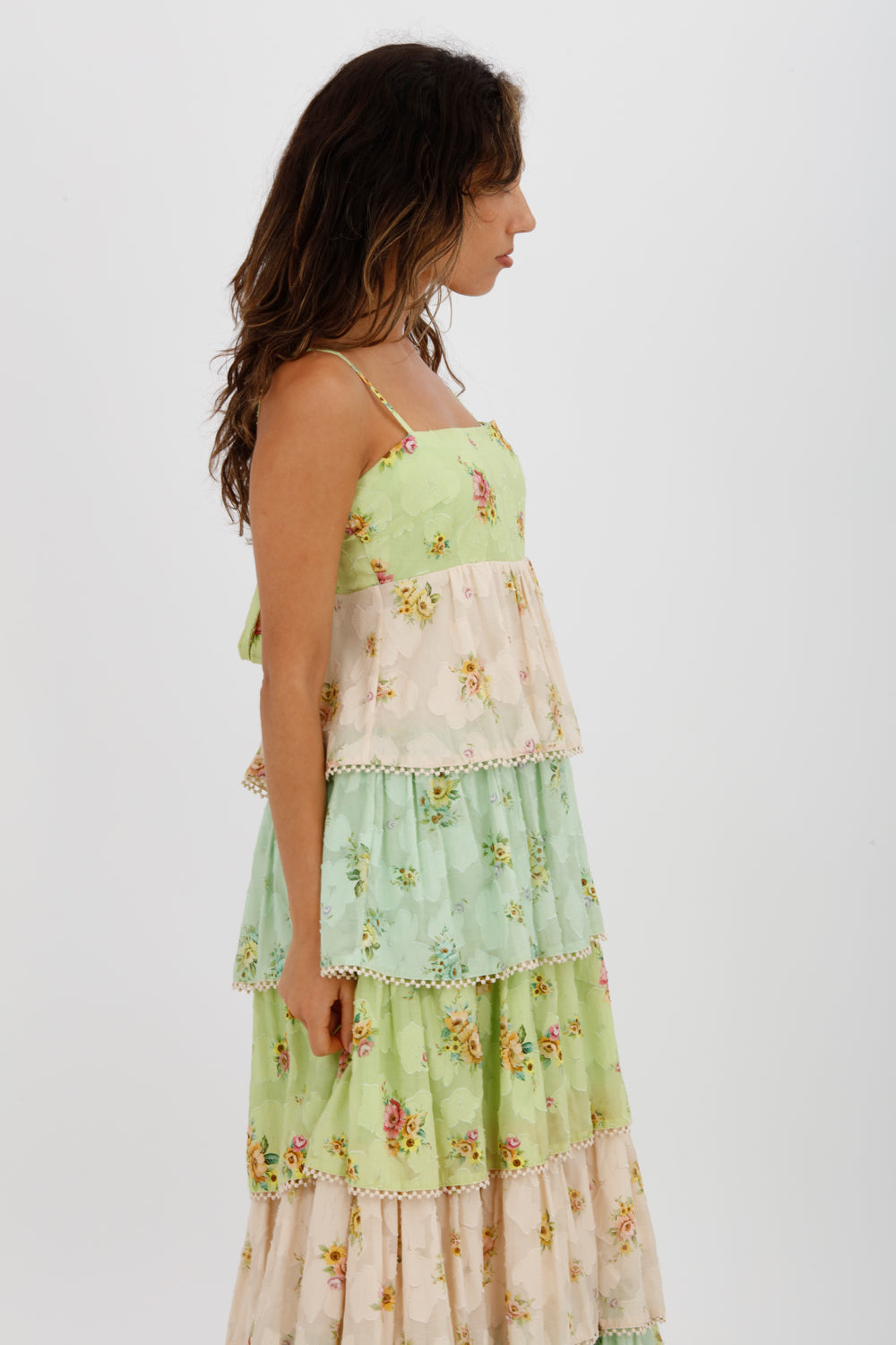 Alemais Clementine Tiered Maxi Dress Multi Floral Size 10 - Miranda's